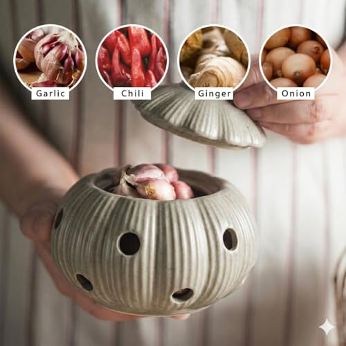 Garlic Keeper Jar with Lid