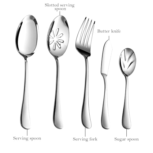 Silverware Set for 8 with Serving Utensils (45 Count)