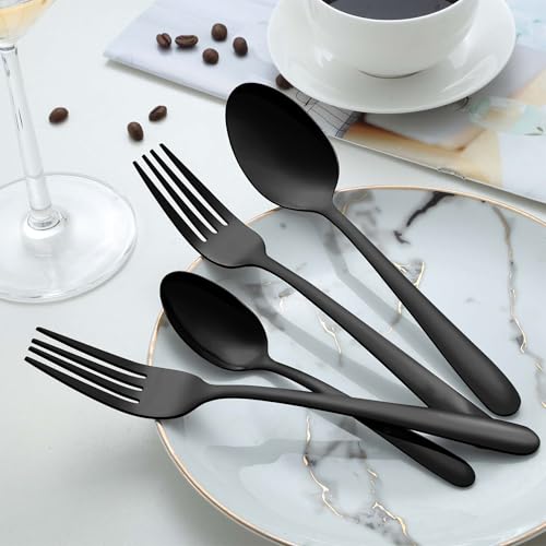 36 Pieces Black Teaspoons Set (36 Count)