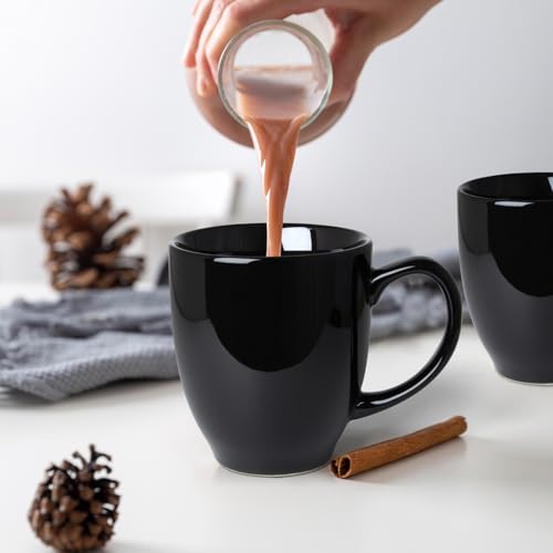 Durable 16oz Black Ceramic Coffee Mug