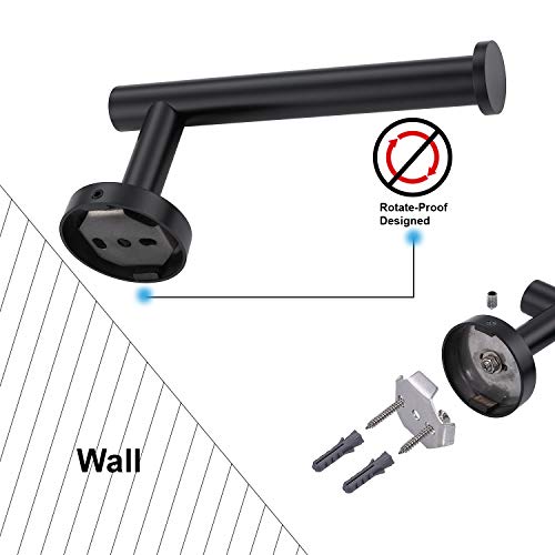 Matte Black Toilet Paper Holder SUS304 Stainless Steel