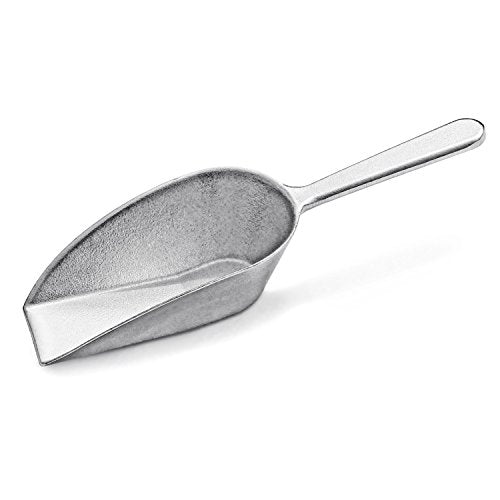 One Piece Cast Aluminum Flat Bottom Bar Ice Flour Utility Scoop