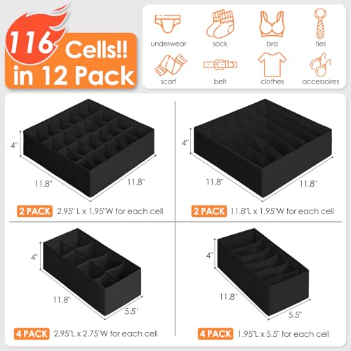 12 Pack Drawer Organizers (12 Count)