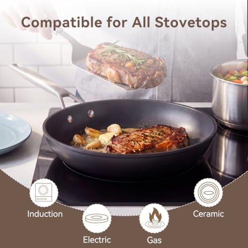 10 In Nonstick Frying pan with Lid
