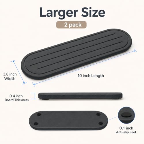 2PCS Water Absorbing Stone Drying Tray Mat for Bathroom Sink & Kitchen Counter Faucet Organizer Decor (2 Count)