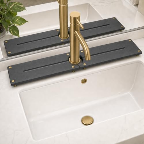 2PCS Stone Faucet Mat for Kitchen Sink