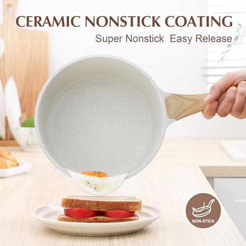 2.5 QT Ceramic Nonstick Saucepan with Lid