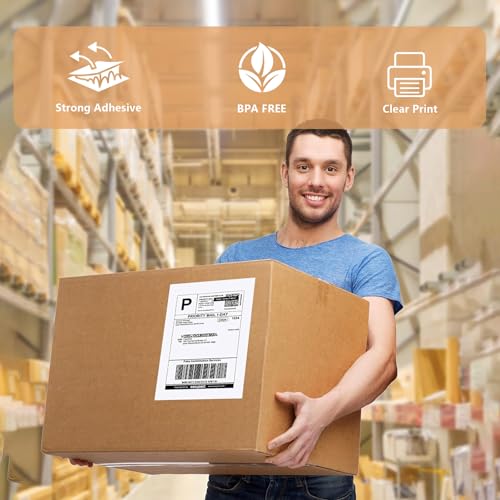 Half Sheet Self Adhesive Shipping Labels for Laser & Inkjet Printers White Blank