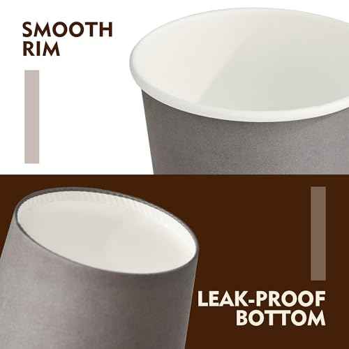 16 oz Coffee Cups with Lids (100 Count)