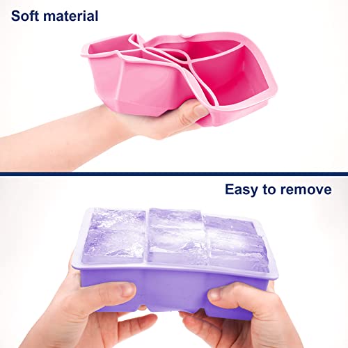 Silicone Ice Cube Trays 3 Pack (3 Count)