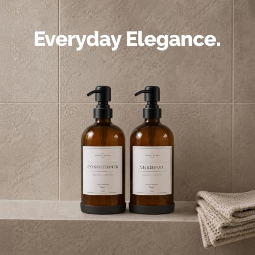 Amber Glass Soap Dispenser (2 Count)