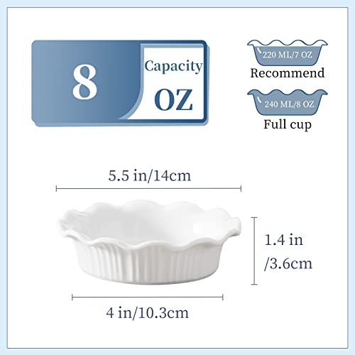 Ceramic Mini Pie Pans Set of 6 (6 Count)