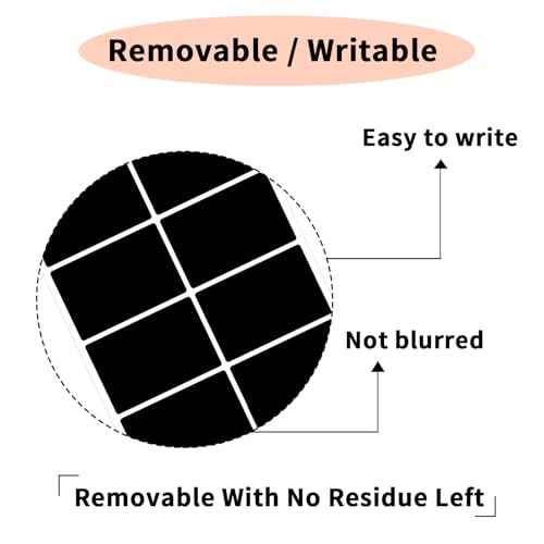Black Removable Labels Stickers