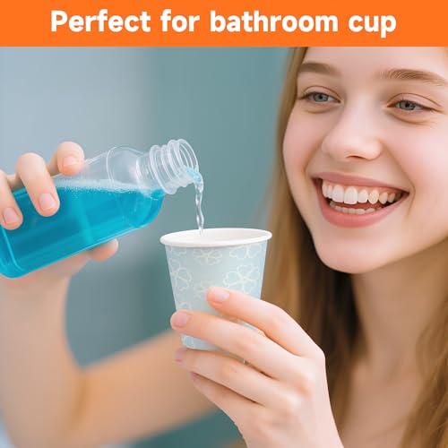 300 Pack 3 oz Bathroom Paper Cups for Mouthwash (300 Count)