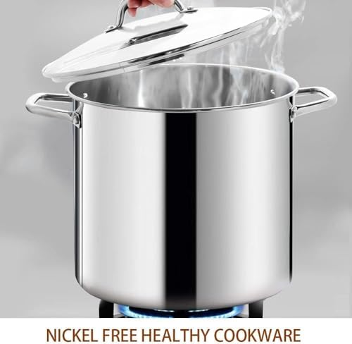 16 Quart LARGE Stock Pot with Glass Lid