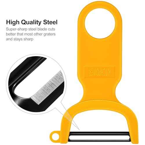 Original Vegetable Fruit Peeler Carbon Steel Blade 3 Pack Orange (3 Count)