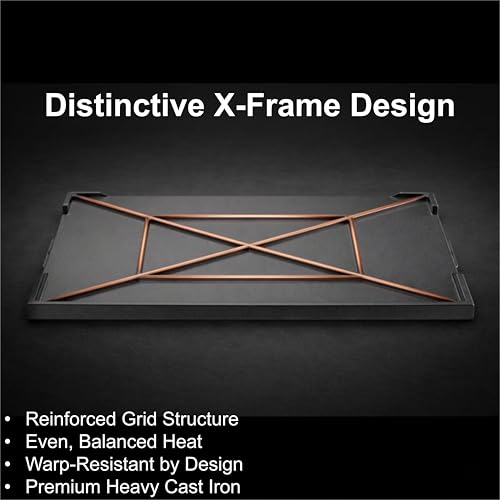 23 x 16 Inch Cast Iron Griddle for Gas Grills and Stove Tops