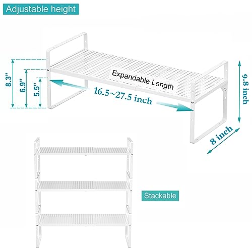 Expandable Cabinet Storage Shelf Organizer Rack