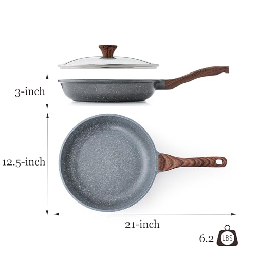 Nonstick Frying Pan Skillet with Lid