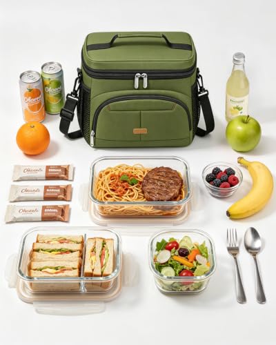 Lunch Box for Men Women Insulated Lunch Tote Cooler Bag Lunchbox