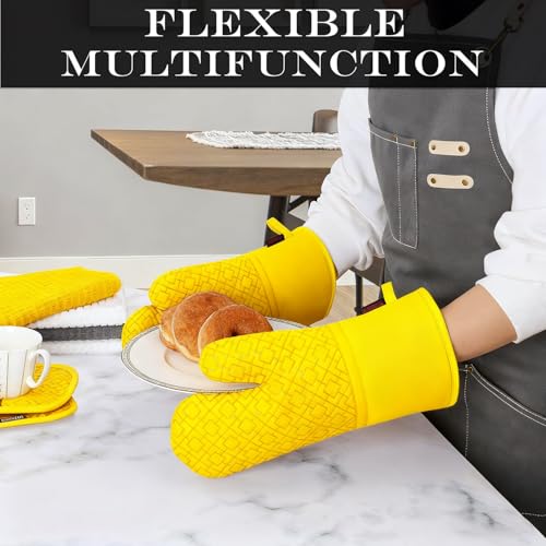 Oven Mitts and Pot Holders Sets 6pcs (6 Count)