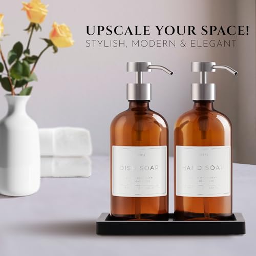 Glass Soap Dispenser Set of 2 (2 Count)