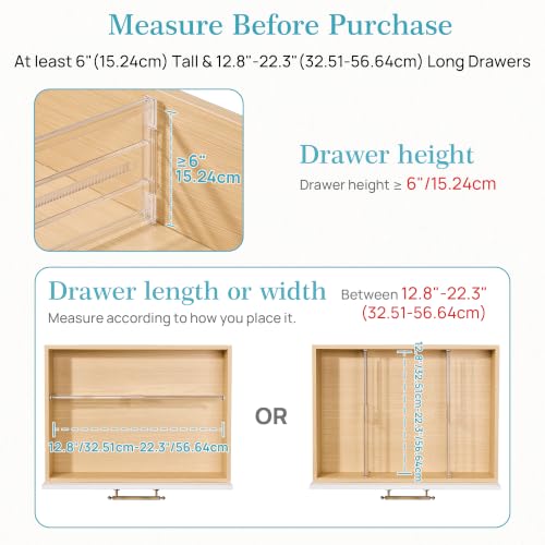 6" Tall Upgrade Drawer Dividers (6 Count)