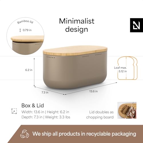 Bread Box I Metal bread box for long lasting freshness with non