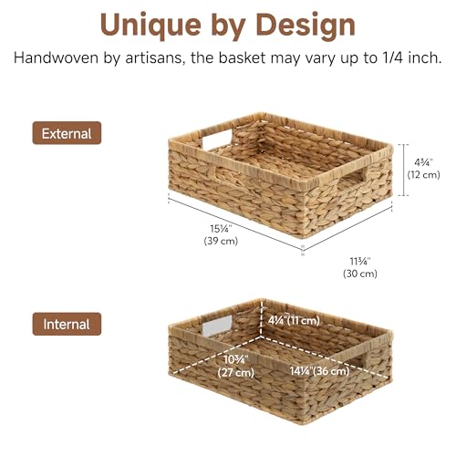 Wicker Storage Baskets for Shelves