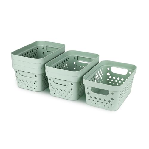 Plastic Baskets for Organizing (6 Count)