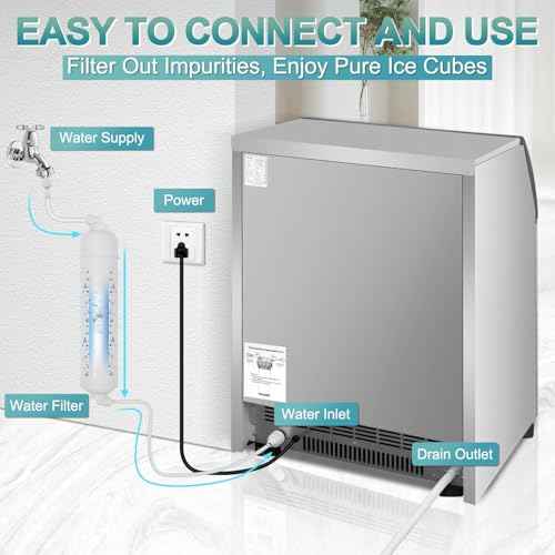 260 lbs High Output Commercial Ice Maker Undercounter Self