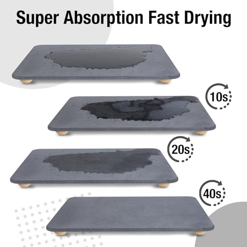 Large Stone Dish Drying Mat for Kitchen Counter