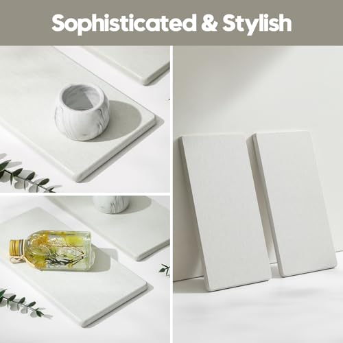 2PCS 10"x 5" Large Bathroom Sink Vanity Trays (2 Count)