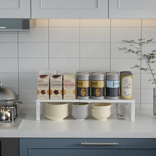 Expandable Spice Rack Kitchen Cabinet Shelf Organizer (2 Count)