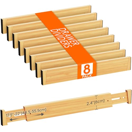 2.4" Kitchen Drawer Dividers (8 Count)