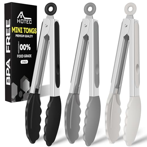 7 Inch Mini Silicone Kitchen Tongs