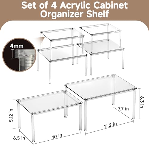 Clear Kitchen Cabinet Organizer (4 Count)