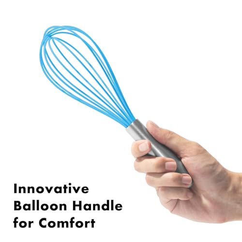 10 Inch Blue Silicone Whisk