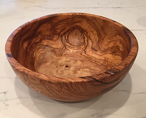 11" Artisan Olive Wood Serving Bowl
