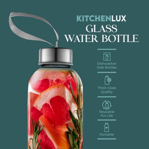 16 oz Glass Water Bottles (6 Count)