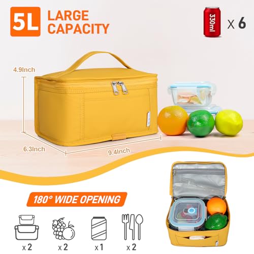 NOL Small Lunch Bag Mini Lunch Box Insulated Lunch Bag for Men