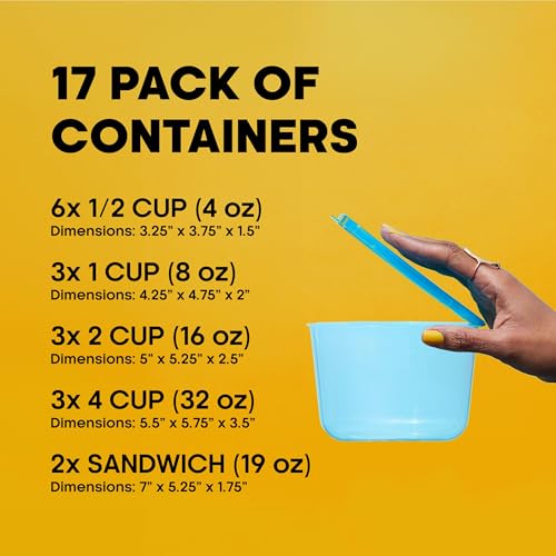 Premium Attached Food Storage Containers (17 Count)