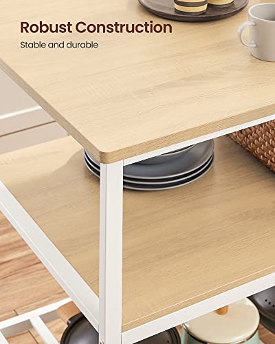 Kitchen Island with 3 Shelves
