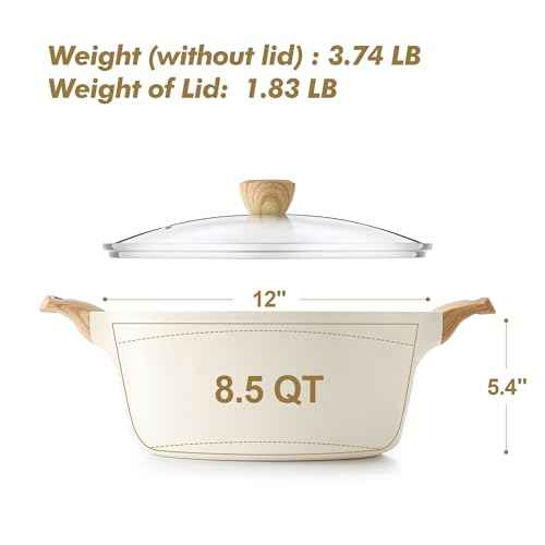 Ceramic Nonstick Stock Pot with Lid