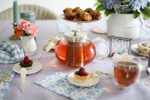 Connoisseur Glass Teapot with Stainless Steel Infuser for Loose Tea
