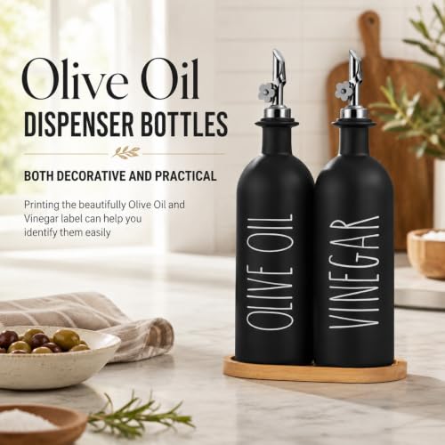 16oz Olive Oil Dispenser Bottles for Kitchen (2 Count)
