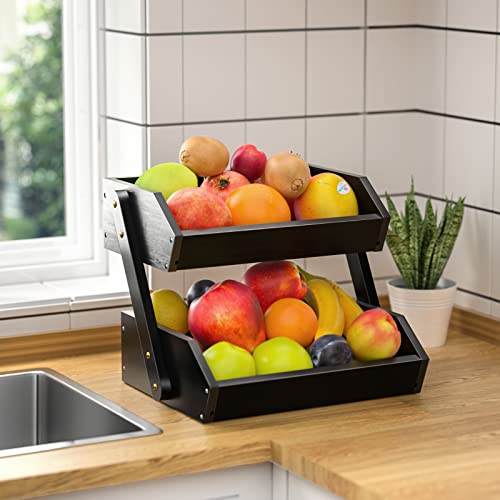 2 Tier Fruit Basket for Kitchen Counter