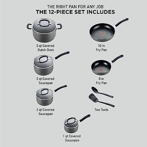Ultimate Hard Anodized Nonstick Cookware Set 12 Piece