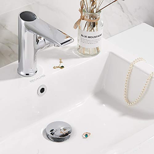 Bathroom Sink Drain with Detachable Hair Catcher Basket (2 Count)