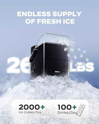 Countertop Ice Maker with 2.5L Expandable Ice Basket